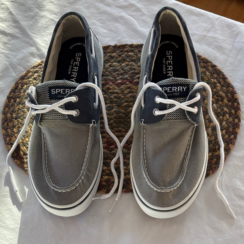 Sperry Men's Charcoal and White Boat Shoes